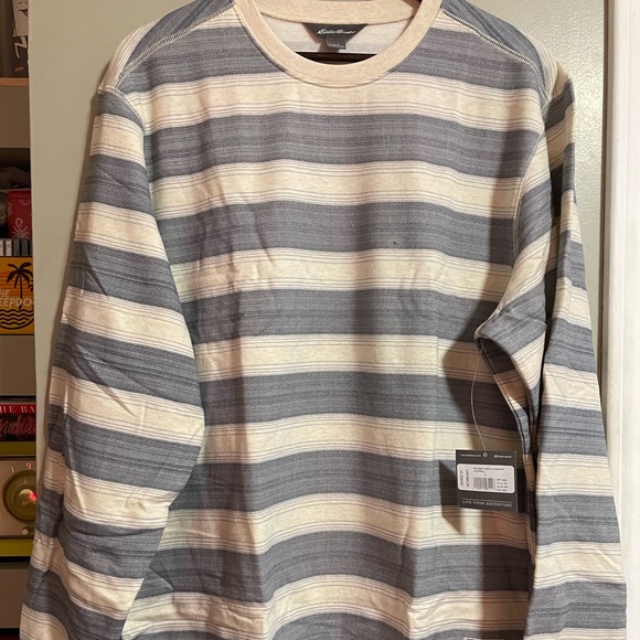 (New With Tags) Eddie Bauer Mens L Camp Fleece Crewneck Sweater - Picture 1 of 7